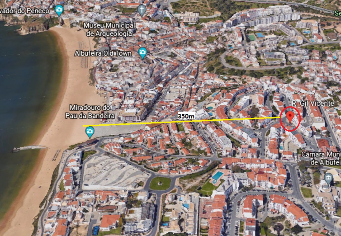 Imagem Google que possibilita a visualização mais promenorizada do alojamento, com a proximidade das praias
